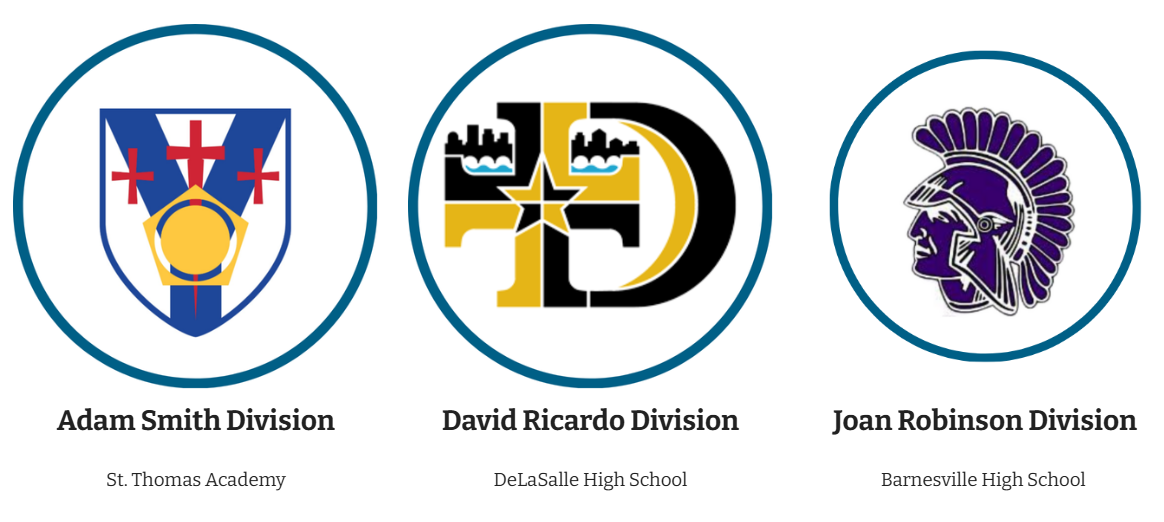 2025 Winners Adam Smith - St.Thomas Academy David Ricardo - DeLaSalle High School Joan Robinson - Barnesville High School